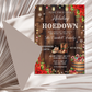 Printable Holiday Hoedown invitation template featuring country charm