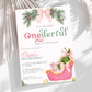 Customizable Onederful Time digital invitation with holiday flair