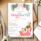Editable Winter Onederland 1st birthday invite in Canva