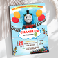 Personalized Thomas and Friends digital birthday invitation
